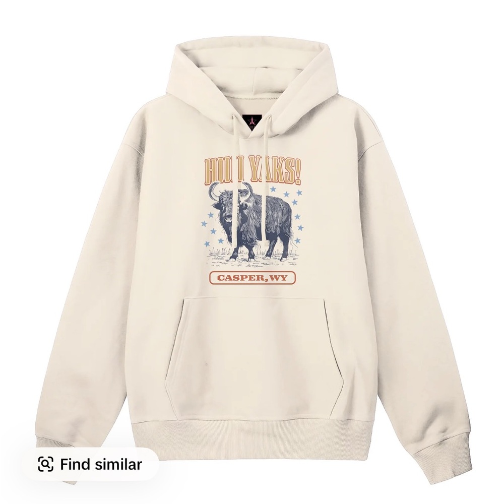 Jeffree Star Cream Hoodie with Hii Yaks Casper WY